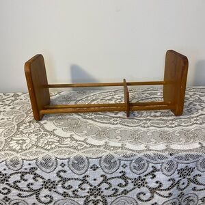 Vintage Napa Valley Wood Sliding Book Rack